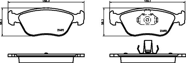 HELLA PAGID 8DB 355 032-971 - Тормозные колодки, дисковые, комплект autospares.lv