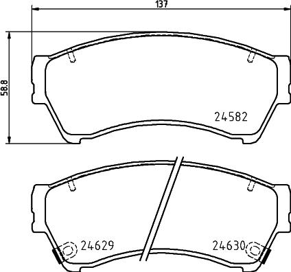 HELLA PAGID 8DB 355 029-661 - Тормозные колодки, дисковые, комплект autospares.lv