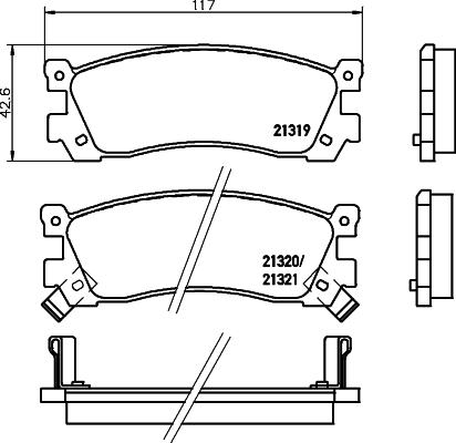 HELLA PAGID 8DB 355 029-891 - Тормозные колодки, дисковые, комплект autospares.lv