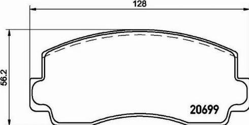 HELLA PAGID 8DB 355 007-241 - Тормозные колодки, дисковые, комплект autospares.lv