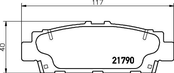 HELLA PAGID 8DB 355 029-391 - Тормозные колодки, дисковые, комплект autospares.lv