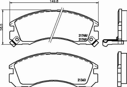 Magneti Marelli T3025MM - Тормозные колодки, дисковые, комплект autospares.lv