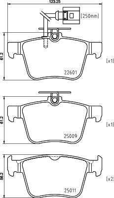 HELLA PAGID 8DB 355 025-661 - Тормозные колодки, дисковые, комплект autospares.lv