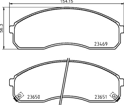 HELLA 8DB 355 025-821 - Тормозные колодки, дисковые, комплект autospares.lv