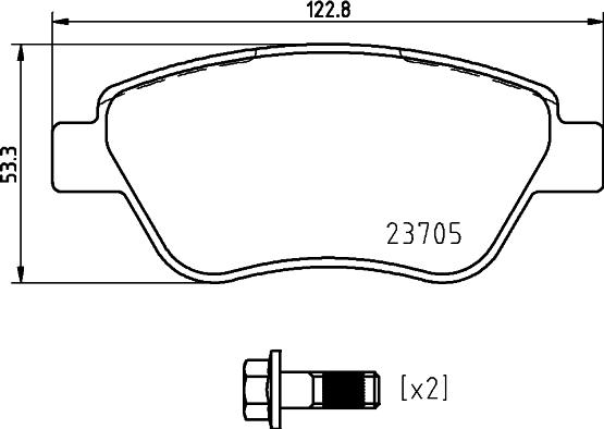 HELLA PAGID 8DB 355 025-301 - Тормозные колодки, дисковые, комплект autospares.lv