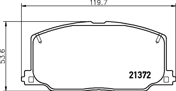 HELLA PAGID 8DB 355 026-961 - Тормозные колодки, дисковые, комплект autospares.lv