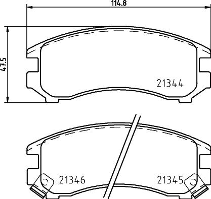 HELLA PAGID 8DB 355 026-921 - Тормозные колодки, дисковые, комплект autospares.lv