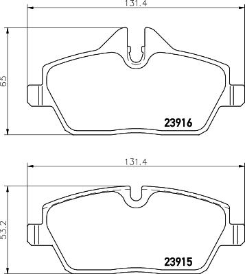 HELLA PAGID 8DB 355 026-031 - Тормозные колодки, дисковые, комплект autospares.lv