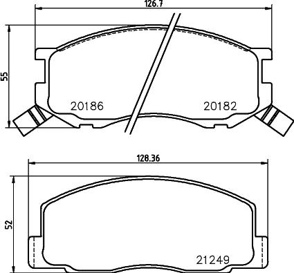 HELLA PAGID 8DB 355 026-761 - Тормозные колодки, дисковые, комплект autospares.lv