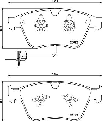 HELLA PAGID 8DB 355 020-441 - Тормозные колодки, дисковые, комплект autospares.lv