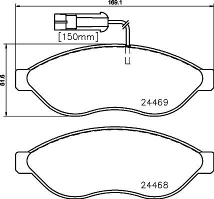 HELLA PAGID 8DB 355 020-651 - Тормозные колодки, дисковые, комплект autospares.lv