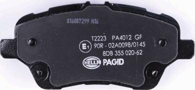 HELLA PAGID 8DB 355 020-621 - Тормозные колодки, дисковые, комплект autospares.lv