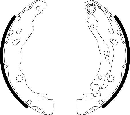 HELLA PAGID 8DB 355 020-081 - Комплект тормозных колодок, барабанные autospares.lv