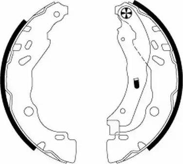 HELLA PAGID 8DB 355 020-071 - Комплект тормозных колодок, барабанные autospares.lv