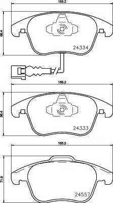 HELLA PAGID 8DB 355 020-321 - Тормозные колодки, дисковые, комплект autospares.lv