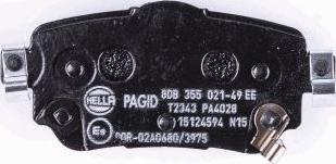 HELLA PAGID 8DB 355 021-491 - Тормозные колодки, дисковые, комплект autospares.lv