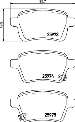 HELLA PAGID 8DB 355 021-441 - Тормозные колодки, дисковые, комплект autospares.lv