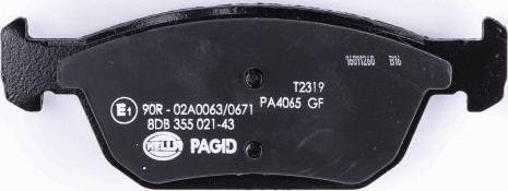 HELLA PAGID 8DB 355 021-431 - Тормозные колодки, дисковые, комплект autospares.lv