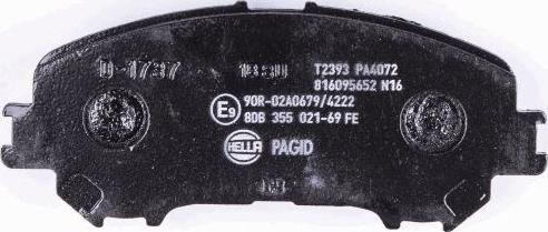 HELLA PAGID 8DB 355 021-691 - Тормозные колодки, дисковые, комплект autospares.lv