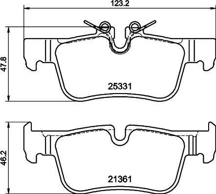 HELLA PAGID 8DB 355 026-661 - Тормозные колодки, дисковые, комплект autospares.lv