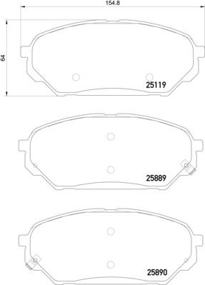 HELLA PAGID 8DB 355 030-911 - Тормозные колодки, дисковые, комплект autospares.lv