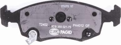 HELLA PAGID 8DB 355 021-751 - Тормозные колодки, дисковые, комплект autospares.lv