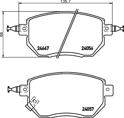 HELLA PAGID 8DB 355 028-231 - Тормозные колодки, дисковые, комплект autospares.lv