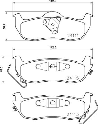 HELLA PAGID 8DB 355 028-271 - Тормозные колодки, дисковые, комплект autospares.lv