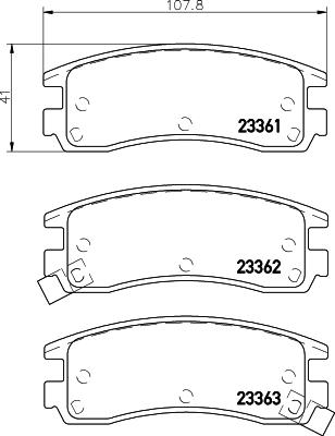 HELLA PAGID 8DB 355 023-681 - Тормозные колодки, дисковые, комплект autospares.lv