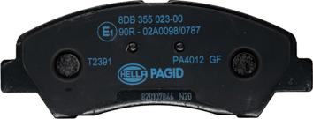 HELLA PAGID 8DB 355 023-001 - Тормозные колодки, дисковые, комплект autospares.lv