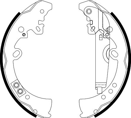 HELLA PAGID 8DB 355 022-591 - Комплект тормозных колодок, барабанные autospares.lv