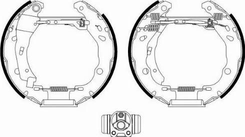 HELLA PAGID 8DB 355 022-601 - Комплект тормозных колодок, барабанные autospares.lv