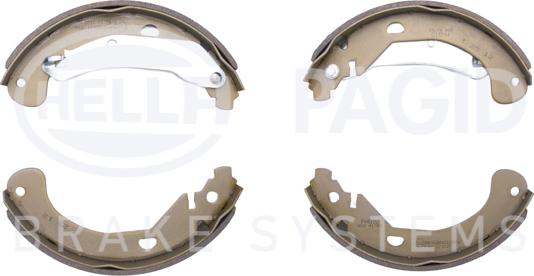 HELLA PAGID 8DB 355 022-031 - Комплект тормозных колодок, барабанные autospares.lv