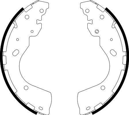 HELLA PAGID 8DB 355 022-241 - Комплект тормозных колодок, барабанные autospares.lv