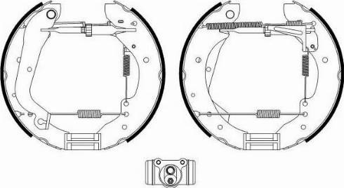 HELLA PAGID 8DB 355 022-721 - Комплект тормозных колодок, барабанные autospares.lv