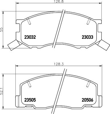 HELLA PAGID 8DB 355 027-411 - Тормозные колодки, дисковые, комплект autospares.lv