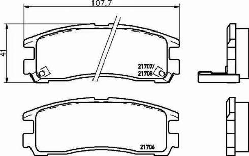 Magneti Marelli T3031MM - Тормозные колодки, дисковые, комплект autospares.lv