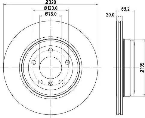 HELLA PAGID 8DD 355 109-931 - Тормозной диск autospares.lv