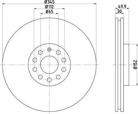 HELLA PAGID 8DD 355 121-271 - Тормозной диск autospares.lv