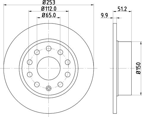 HELLA PAGID 8DD 355 124-431 - Тормозной диск autospares.lv