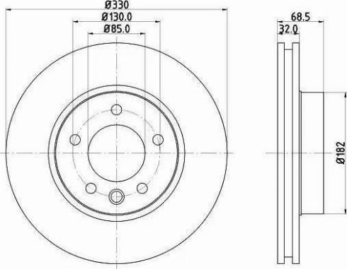 HELLA PAGID 8DD 355 121-081 - Тормозной диск autospares.lv