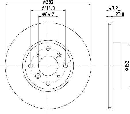 HELLA PAGID 8DD 355 104-991 - Тормозной диск autospares.lv