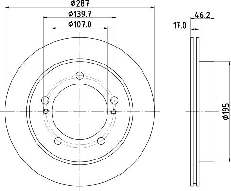 HELLA PAGID 8DD 355 104-771 - Тормозной диск autospares.lv