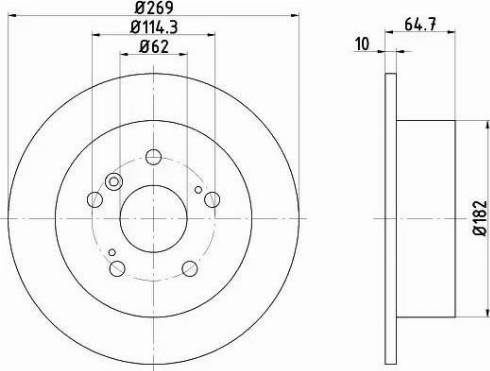 HELLA PAGID 8DD 355 105-091 - Тормозной диск autospares.lv