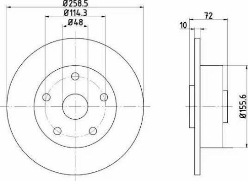 HELLA PAGID 8DD 355 105-061 - Тормозной диск autospares.lv