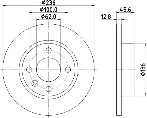 HELLA PAGID 8DD 355 105-871 - Тормозной диск autospares.lv