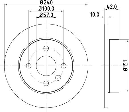 HELLA PAGID 8DD 355 106-091 - Тормозной диск autospares.lv