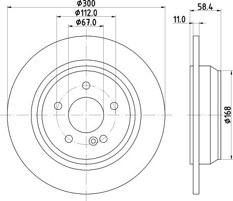 HELLA PAGID 8DD 355 106-891 - Тормозной диск autospares.lv