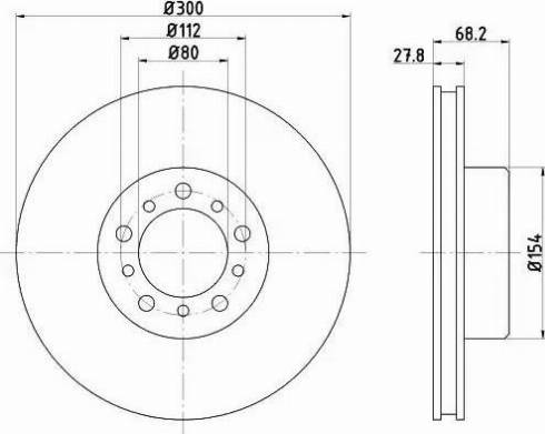 HELLA PAGID 8DD 355 100-981 - Тормозной диск autospares.lv