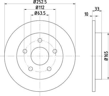 HELLA PAGID 8DD 355 100-971 - Тормозной диск autospares.lv